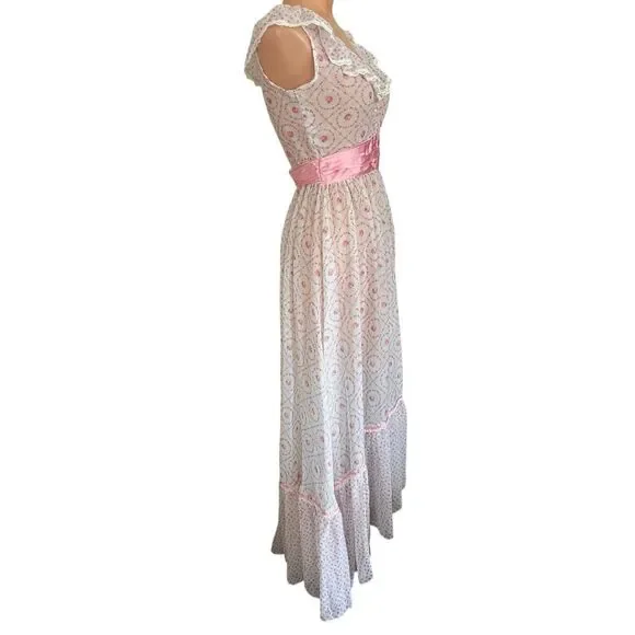 Vintage 70’s Jodi T of California Cottage Core Prairie Dress - Picture 3 of 15